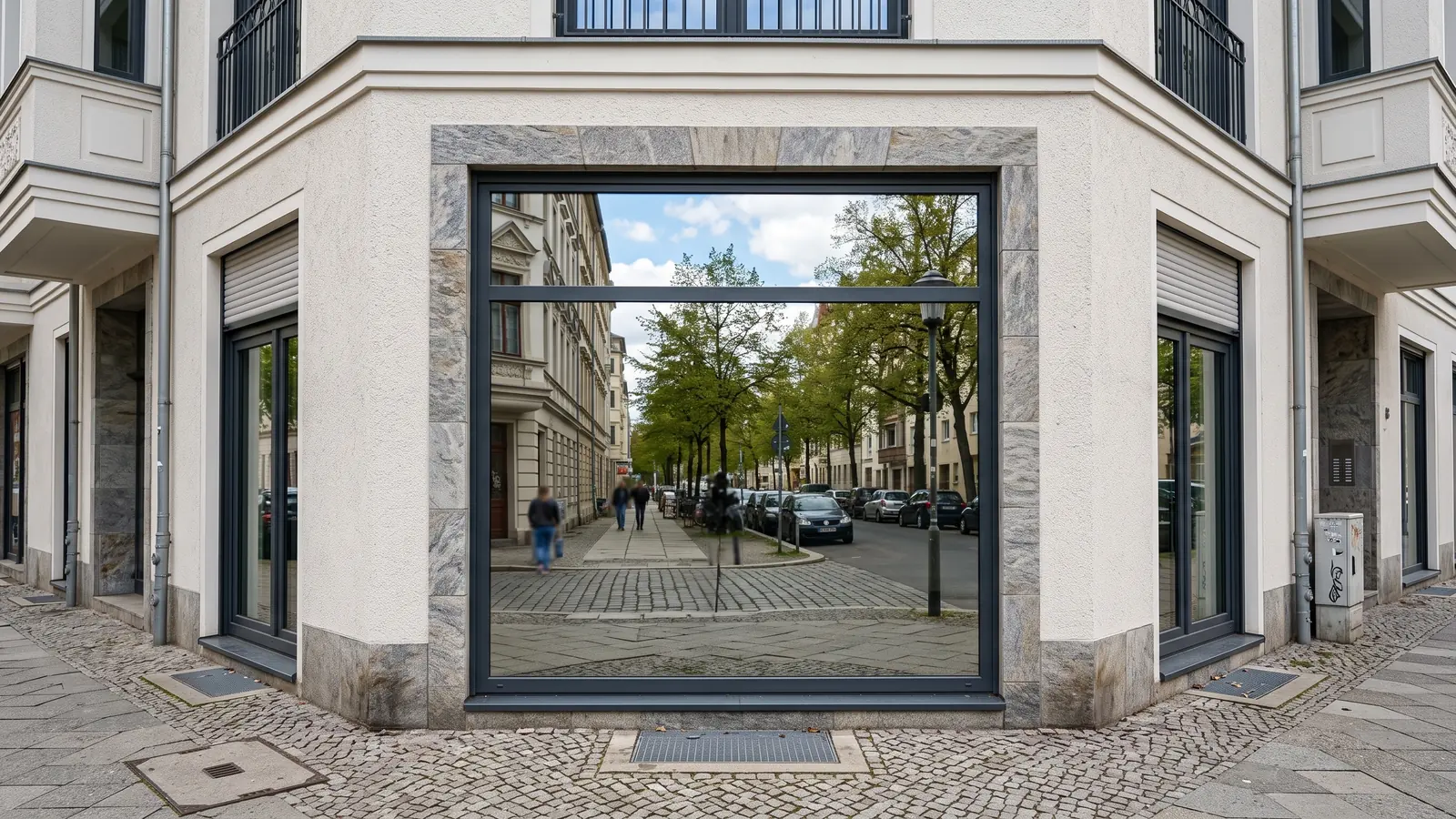 Prozor s reflektujućom folijom koja danju odbija pogled s ulice
